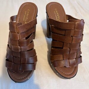 Carvela by Kurt Geiger brown black heels size 7.5 (US)